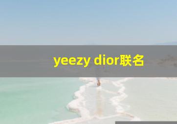 yeezy dior联名